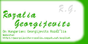 rozalia georgijevits business card